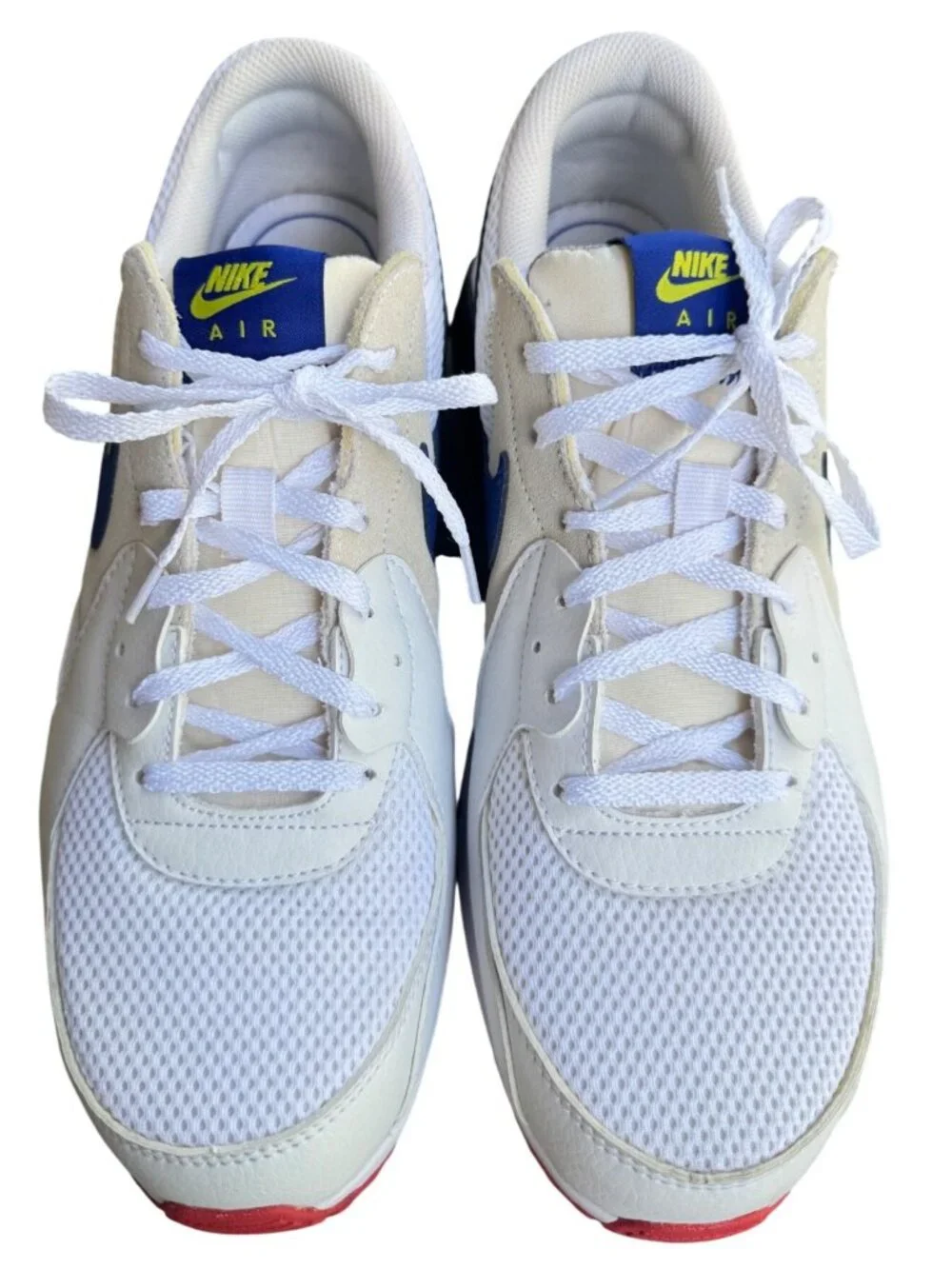 Nike Air Max Excee White Blue Red Mens Sneakers Size 10 CD4165-101 Running